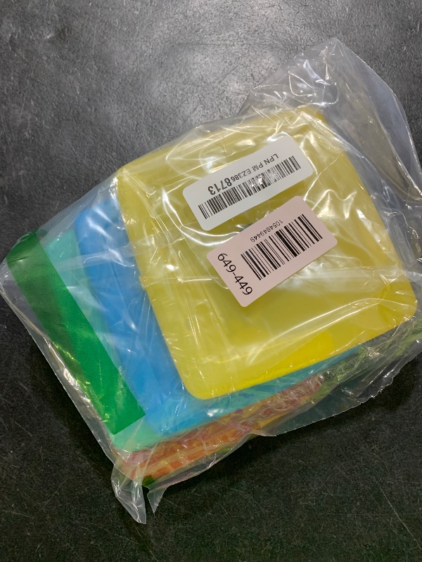Photo 1 of Cool Coolers By Fit & Fresh 4 Pack Slim Ice Packs, Quick Freeze Space Saving Reusable Ice Packs for Lunch Boxes or Coolers, Multi Colored, Single Pack