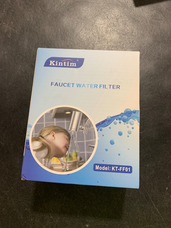 Photo 1 of Kintim 1200 Gallons Faucet Water Filter, 2.2 GPM Outlet Flow Rate Tap Water Filter, Six Improvements Water Faucet Filtration System, Removes Chlorine, Lead, Sediments, Bad Taste and More