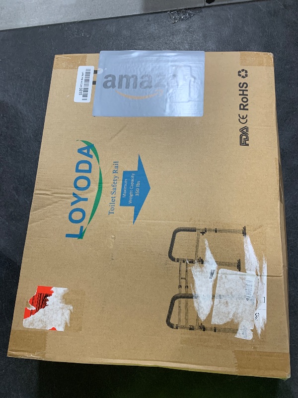 Photo 1 of Loyoda Toilet Safety Rail,Height-Adjustable Toilet Frame Width-Adjustable Toilet Handles Foldable Toilet Rail Provides Support for Seniors ? Pregnant ?Disabled