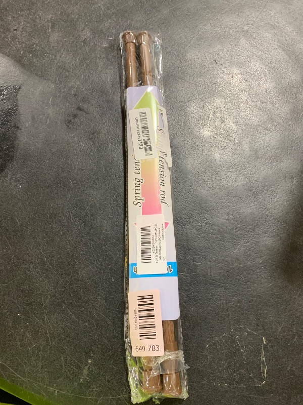 Photo 1 of AIZESI Spring Tension Curtain Rods Short Tension Rod (Wood, 16" to 28"-2Pcs, Optimum Scope of Application 16 to 24 inch, Can't Hang Heavy Curtains)