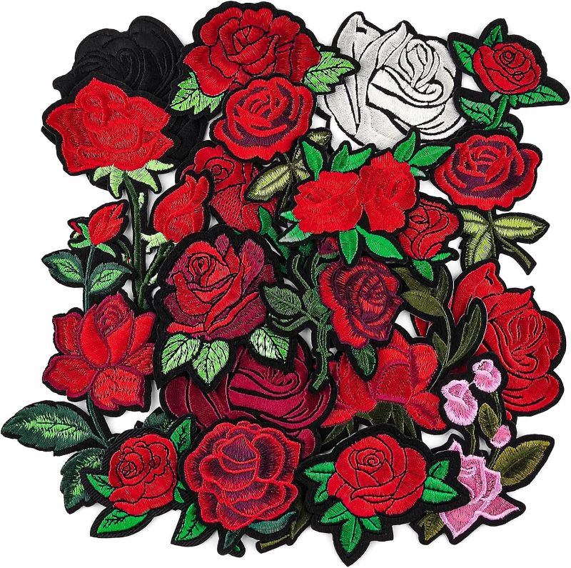 Photo 1 of 20pcs Rose Iron on Patches Flower Embroidery Patches Applique Valentines Patches for Clothes Hats Jeans Jacket
Visit the Gleihow Store