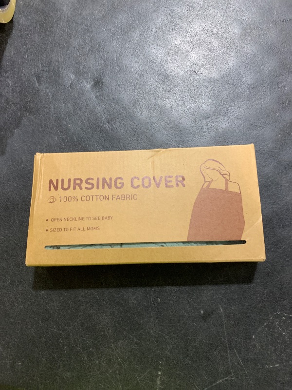 Photo 1 of Blissful Diary Muslin Nursing Cover for Breastfeeding, Breathable Breastfeeding Cover up with Arch Neckline for Women, Nursing Apron (Roman Green)