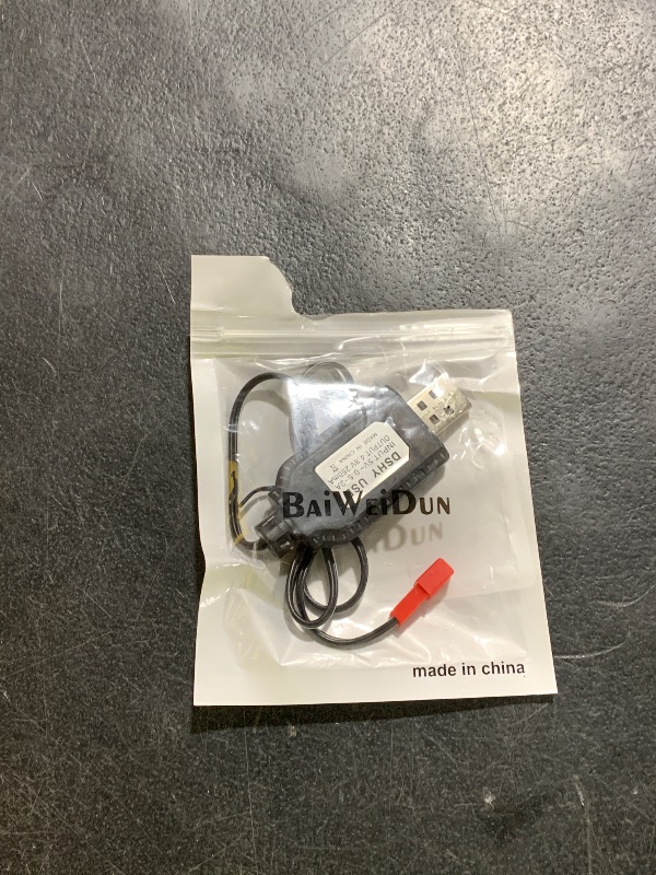 Photo 1 of 4.8V USB Charger Cable with JST 2 Pin Plug Compatible RC Car RC Plane RC Tank RC Boat and Other Remote Control Toys for Universal 4.8V 2S Lipo Battery (1)