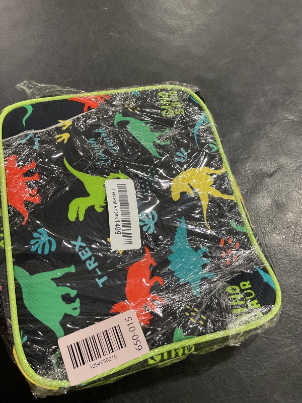 Photo 1 of Bagseri Kids Lunch Bag Boys - Kids Lunch Box for Boys Reusable and Insulated Lunch Bag Toddler Lunch Box for Daycare and School, Black Dinosaur (Water Bottle Not Included)