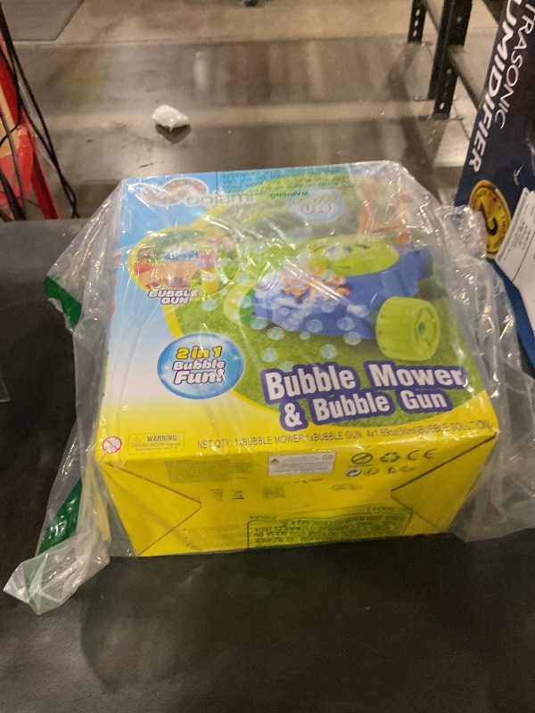 Photo 1 of 2-in-1 Bubble Blower Lawn Mower & Bubble Gun Set - Summer Fun Outdoor Toy for Toddlers Party Game for Ages 3+