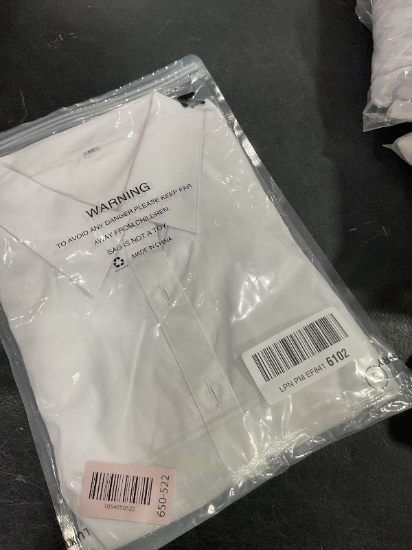 Photo 1 of siliteelon Dress Shirts for Women Short Sleeve Cotton Button Down Shirt Basic Button Up Shirt Collared Shirts Work Shirt White