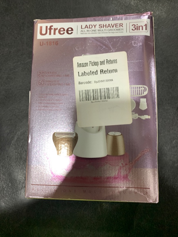 Photo 1 of Ufree Bikini Trimmer Electric Razors for Women, Rechargeable Pubic Body Hair Trimmer Electric Shaver for Legs Body Hair, Bikini Shaver IPX7 Waterproof, Gifts for Women, Purple