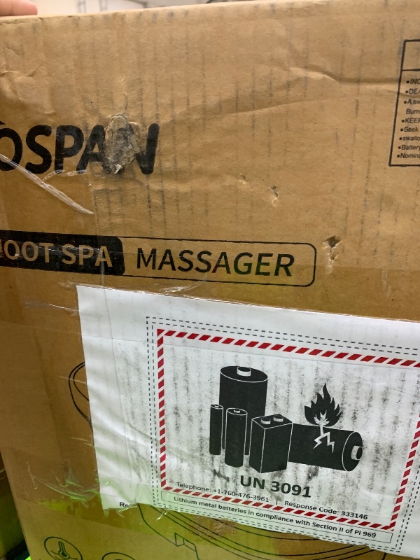 Photo 1 of HOSPAN Collapsible Foot Spa Electric Rotary Massage, Foot Bath with Heat, Bubble, Remote, and 24 Motorized Shiatsu Massage Balls. Pedicure Foot Spa for Feet Stress Relief - FS02A