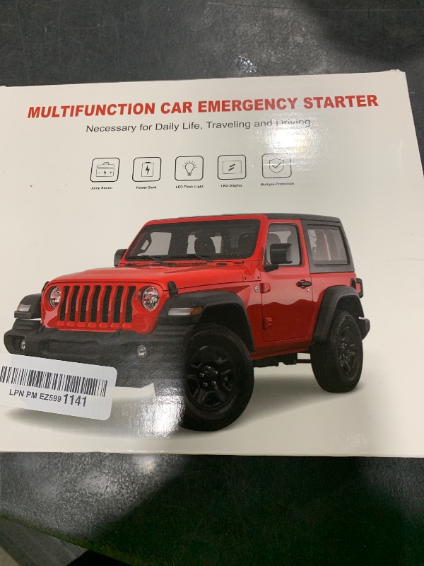 Photo 1 of Jump Starter with Air Compressor, 4000A Car Battery Jump Starter (9.0L Gas/7.0L Diesel), 150PSI 12V Battery Jumper Starter Portable with Tire Inflator, Jumper Cables, LED Light