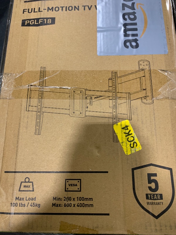 Photo 1 of Perlegear Corner TV Wall Mount Long Arm TV Mount Bracket for 32-75 Inch TVs-Full Motion TV Wall Mount with 32.37” Extension & Swivel Articulating Arm & Tilt, MAX VESA 600x400mm, Holds up to 100 lbs