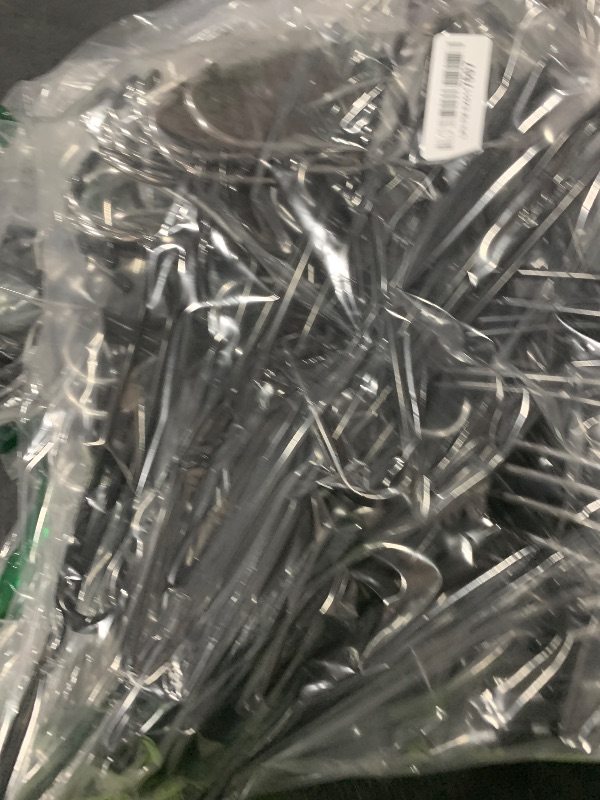Photo 1 of Zober Non-Slip Pants Hangers - 20 Pack Open Ended for Jeans and Clothes - Space Saving, Strong, Durable Metal Hangers for Closet (Black)