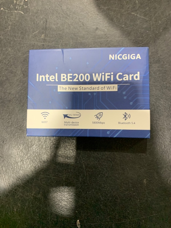 Photo 1 of WiFi 7 Wireless Card Intel BE200 NGW, Bluetooth 5.4, 5800Mbps M.2/NGFF Network Support Windows 10/11 (64bit), Linux, Not Support AMD, Only Supports Intel 12th Generation and Above CPUs.