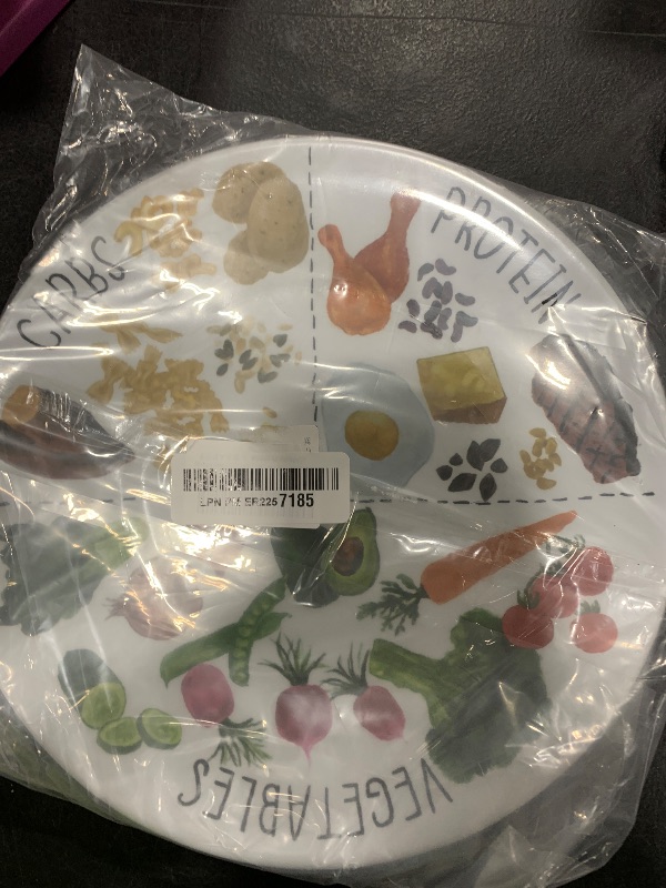 Photo 1 of Viynran 10'' Portion Control Plate for Balanced Eating - Healthy Nutrition Plate for Adults and Teens - Melamine Dividers, Weight Loss, Diabetes Plate (2 Pack)