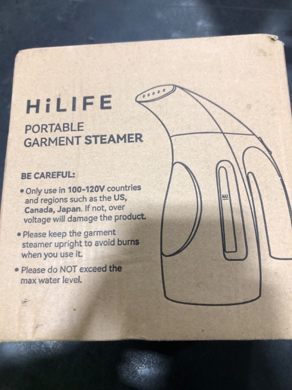 Photo 1 of HiLIFE Steamer for Clothes, Portable Handheld Design, 240ml Big Capacity, 700W, Strong Penetrating Steam, Removes Wrinkle, for Home, Office(ONLY FOR 120V)