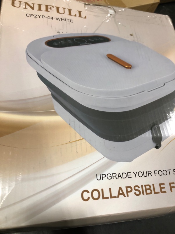 Photo 1 of UNIFULL Collapsible Foot Spa Bath with Heat, Touch Screen, Remote Control, Massage Rollers, Timer, Bubble, Foot Pedicure Kit, Temperature Control Pedicure Foot Spa, Foot Bath