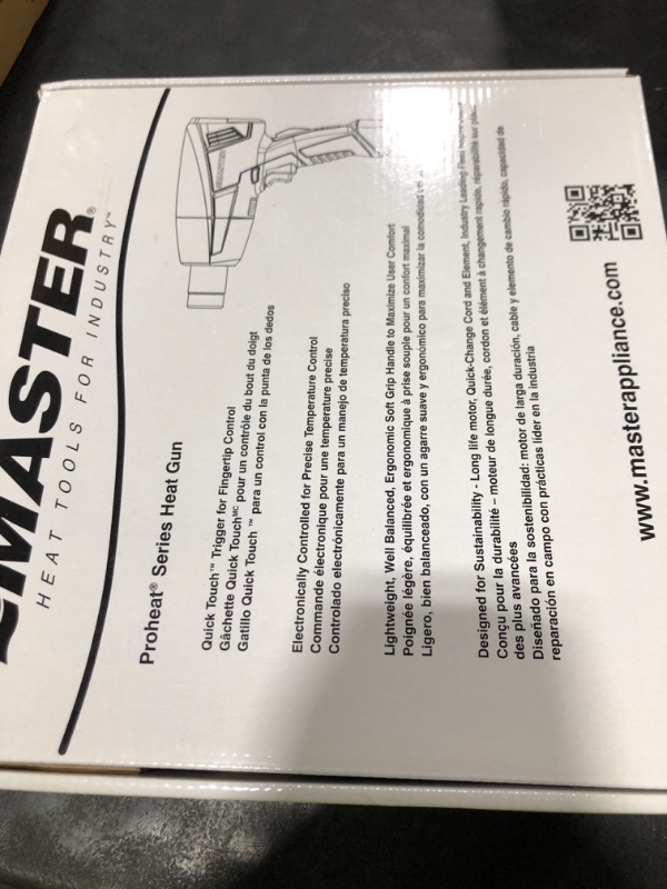 Photo 1 of Master Appliance Proheat PH-1400A Professional Heat Gun - Programmable Backlit LCD Display, Quick Change Heating Element, 1560W, 13A, 120V, Engineered in the USA