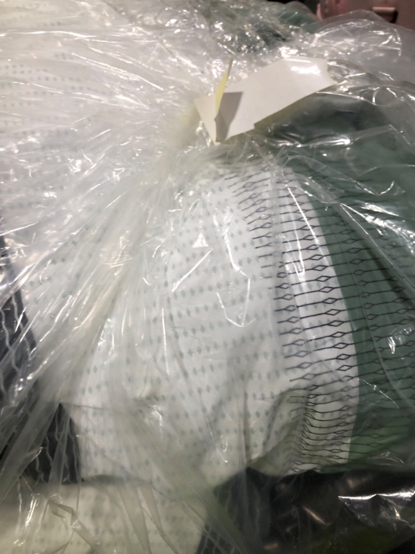 Photo 1 of Litanika Queen Comforter Set Sage Green - 3 Pieces Lightweight Quilt Bedding Comforter Sets, Light Green White Colorblock Stripe Fluffy Bed Set, All Season Down Alternative