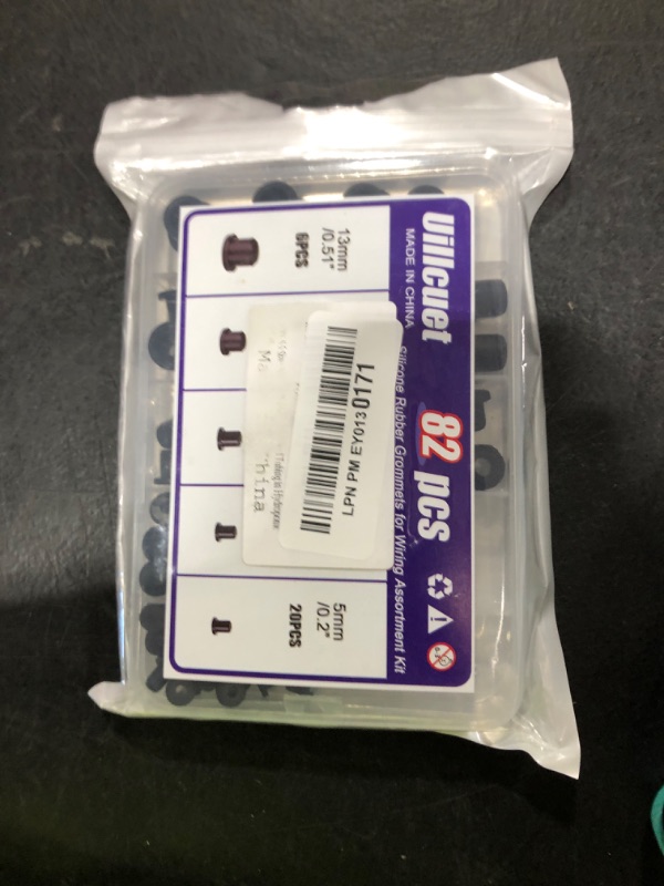 Photo 1 of 82PCS 5 Sizes Silicone Rubber Grommets Kit for Wiring, Black Rubber Hole Grommet Assortment Kit, Rubber Wire Grommets Top Hat Grommets, Used for Automotive, Vinyl Tubing in Hydroponic