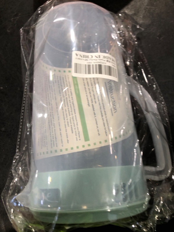 Photo 1 of 0.66 Gallon/2.5 Litre Plastic Pitcher with Lid BPA-FREE Eco-Friendly Carafes Mix Drinks Water Jug for Hot/Cold Lemonade Juice Beverage Jar Ice Tea Kettle (Blue, 81oz)