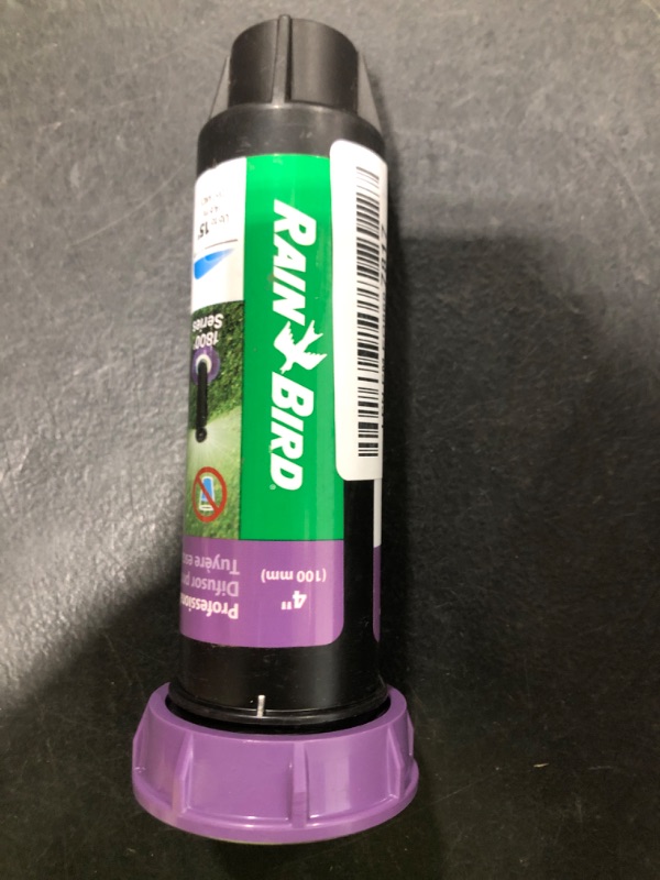 Photo 1 of Rain Bird 1804APNP Professional Non-Potable Water Pop-Up Sprinkler, Adjustable 0° - 360° Pattern, 8' - 15' Spray Distance, 4" Pop-up Height, Purple Cap