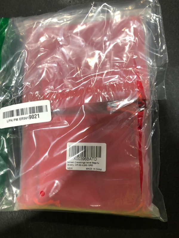 Photo 1 of Sansam Small Velvet Gift Bags with Drawstring, 20pcs 4.0x4.8 Inch Red Drawstring Velvet Cloth Jewelry Pouches