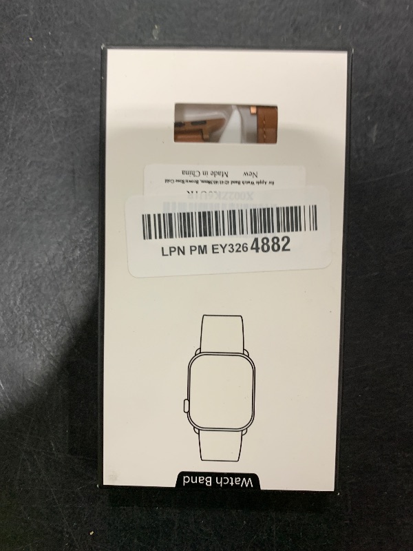 Photo 1 of OUHENG Slim Bands Compatible with Apple Watch Band 42mm 41mm 40mm 38mm, Women Genuine Leather Replacement Thin Strap for iWatch SE 3/2/1 Series 11 10 9 8 7 6 5 4 3 2 1 (Brown/Rose Gold)