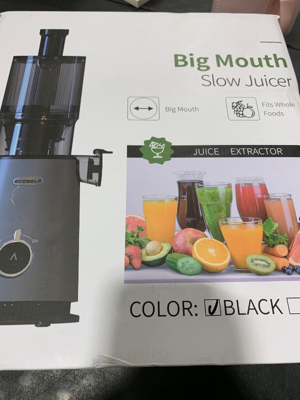 Photo 1 of ECOSELF Juicer Machines with Large Feed Chute, Professional Hands Free Cold Press Juicer For Whole Fruits & Vegetables, Self Feeding for Juice Extractor Machine, Easy to Clean
