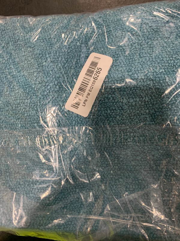 Photo 1 of FUTEI Pack of 2 Teal Blue Decorative Throw Pillow Covers 20x20 Inch Soft Cozy Solid Boucle Textured Cushion Case,Modern Home Decor for Couch Bed Living Room