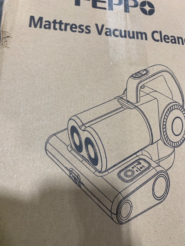 Photo 1 of FEPPO Mattress Vacuum Cleaner, 16Kpa Bed Vacuum Cleaner with 253.7nm UV-C Light, 140°F Heat, HEPA Filter & Ultrasonic, Versatile Handheld Vacuums for Bed, Sofa, Couch, Crib(Corded, 500W)