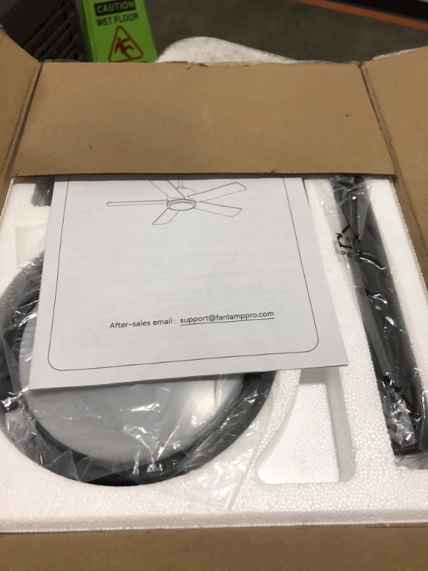 Photo 1 of 42 In Outdoor Ceiling Fan Hanging Fan Outdoor Ceiling Fans, Waterproof, with Light, Remote, 42 In, Wet Rated, IP65, 6 Speed, 3CCT, Plug in, for Patios, Porch, Gazebo, Black