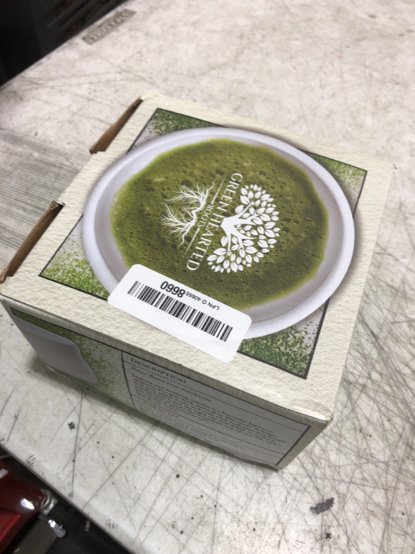 Photo 1 of Green Hearted Roots Ceramic Matcha Bowl - Large Traditional Ceremonial Japanese Green Tea Cup