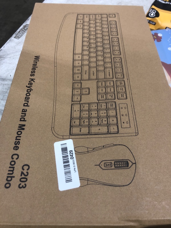 Photo 1 of Wireless Keyboard and Mouse Combo, EDJO 2.4G Full-Sized Ergonomic Computer Keyboard with Wrist Rest and 3 Level DPI Adjustable Wireless Mouse for Windows, Mac OS Desktop/Laptop/PC