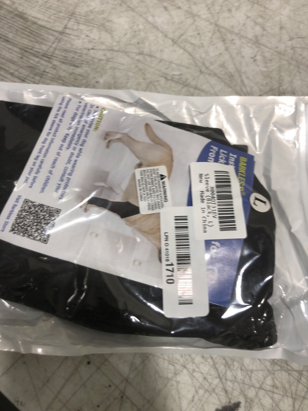 Photo 1 of BARKLESS Dog Recovery Suit for Front Leg After Surgery, Breathable Dog Front Leg Sleeve for Male/Female to Stop Licking, Single Sleeve for Left/Right Joint Wound Cover, Cone Alternatives (Black, L)