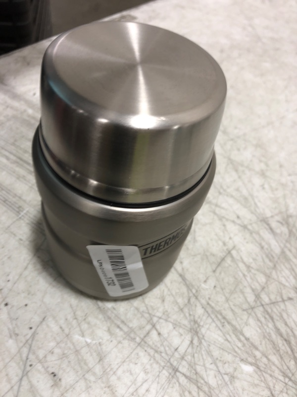 Photo 1 of THERMOS Stainless King Vacuum-Insulated Food Jar with Spoon, 16 Ounce, Matte Stainless Steel