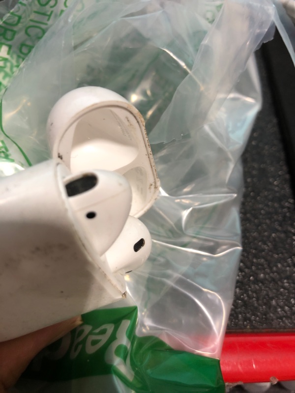 Photo 1 of Apple AirPods 2 with Charging Case - White (Renewed)