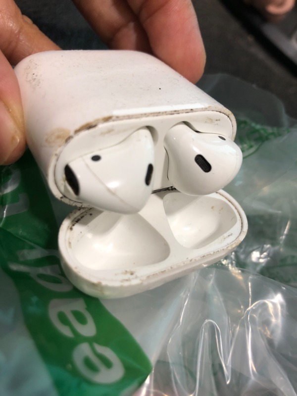 Photo 1 of Apple AirPods 2 with Charging Case - White (Renewed)