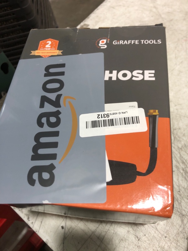 Photo 1 of Giraffe Tools Garden Hose 50FT Lightweight Lay Flat Water Hose Kink Free Flexible Hose with 9 Spray Function Nozzle?Black?
