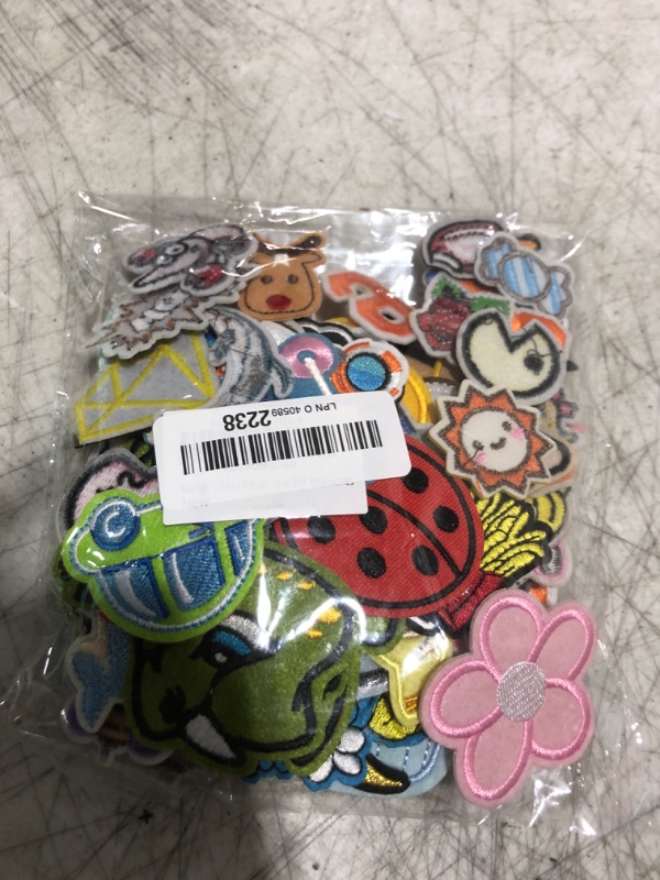 Photo 1 of Harsgs 100pcs Random Iron on Patches, Embroidered Iron on/Sew on Patches Applique for Clothes, Dress, Hat, Jeans, DIY Accessories