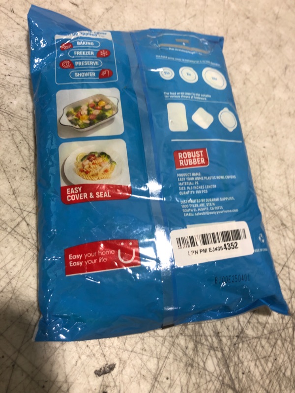 Photo 1 of 100PCS Bowl Covers, Food Cover Dish Covers, Elastic Stretch Food Storage Lids, BPA-Free Plastic Wrap for Sourdough Proofing Meal Prep Fresh Keeping