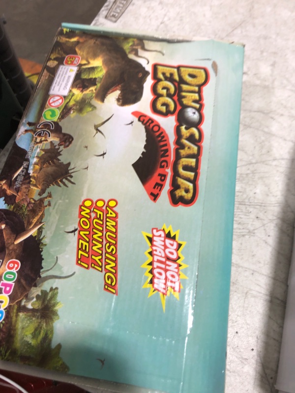 Photo 1 of 60PCS Small Hatching Dinosaur Eggs for Dinosaur Party Favors Birthday Halloween Goodie Bag Stuffers Classroom Carnival Prizes Bulk Pinata Fillers Novelty Grow in Water Dino Eggs with Toys Inside