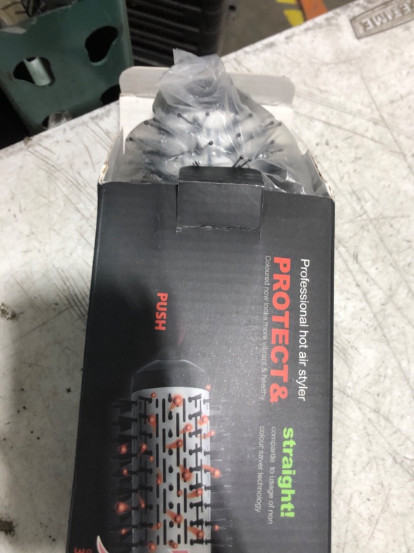 Photo 1 of PARTS ONLY ------------------------------------------------3-in-1 Hot Air Styler & Rotating Hair Dryer Brush with 2 Interchangeable Brushes | Anti-Frizz Ionic Technology for Straightening, Drying & Curling | 3 Heat Settings & 360° Rotation (Red)