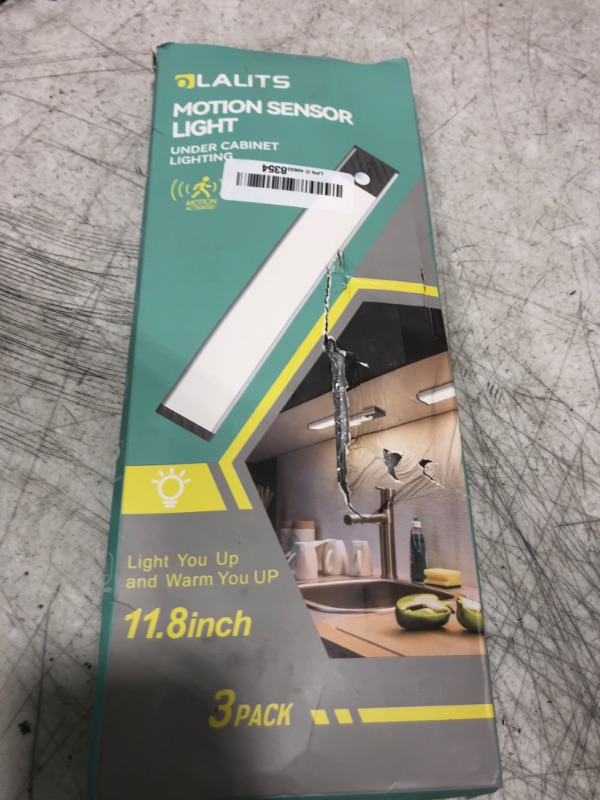 Photo 1 of Under Cabinet Lighting, Equipped with Motion Sensor, 11.8" Rechargeable Battery Operated?3-Level Adjustable Brightness, 3 Pack Magnetic Under Counter Lights for Kitchen, Closet, Pantry