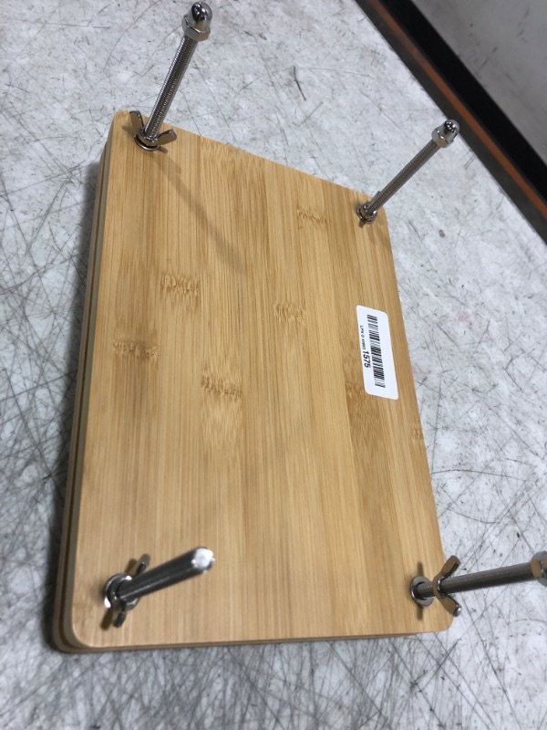Photo 1 of pamctry Bamboo Wooden Book Press for Bookbinding - Portable Bookbinding Machine and Book Press (11.6 x 7.9 inches)