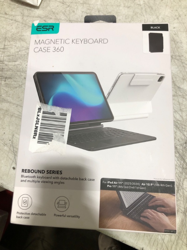 Photo 1 of ESR iPad Air 11 Inch Case with Keyboard (M3/M2, 2025/2024) & iPad Pro 11/Air 5th/4th Gen Keyboard, Easy-Set Magnetic Stand, Portrait/Raised Modes, with Removable Protective Case, Black