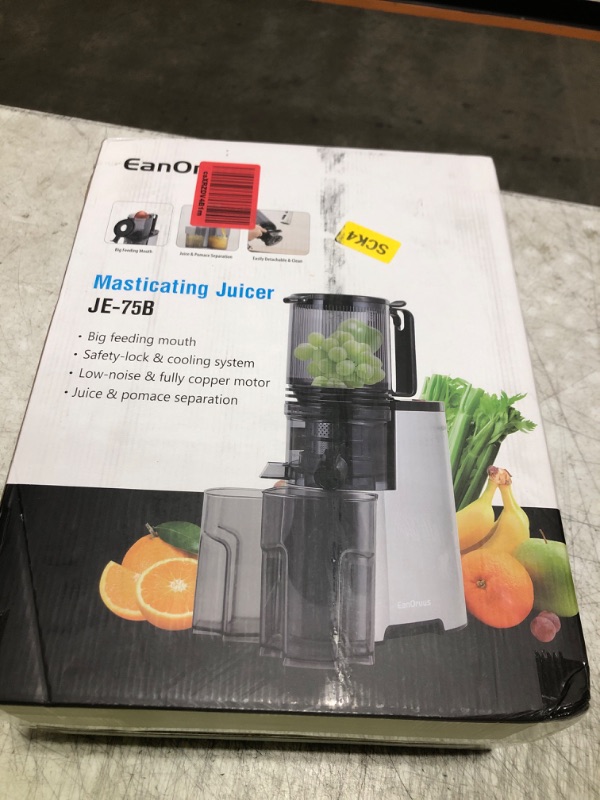 Photo 1 of Cold Press Juicer, 5.3" Wide Feed Chute Juice Extractor Machine with 400W, High Juice Yield, Slow Masticating Juicer for Whole Vegetables & Fruits, Deep Grey