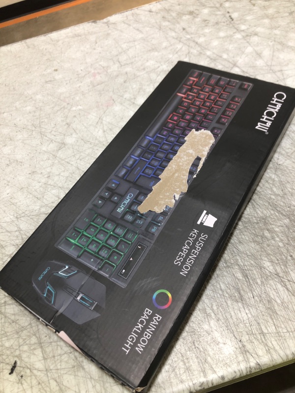 Photo 1 of CHONCHOW USB Wireless Gaming Keyboard and Mouse Combo, LED Backlit Ergonomic Mechanical Feeling Keyboard, Rechargeable 2500mAh Battery, Anti-ghosting Keyboards 7D 3600DPI Mice for PC Gamer
