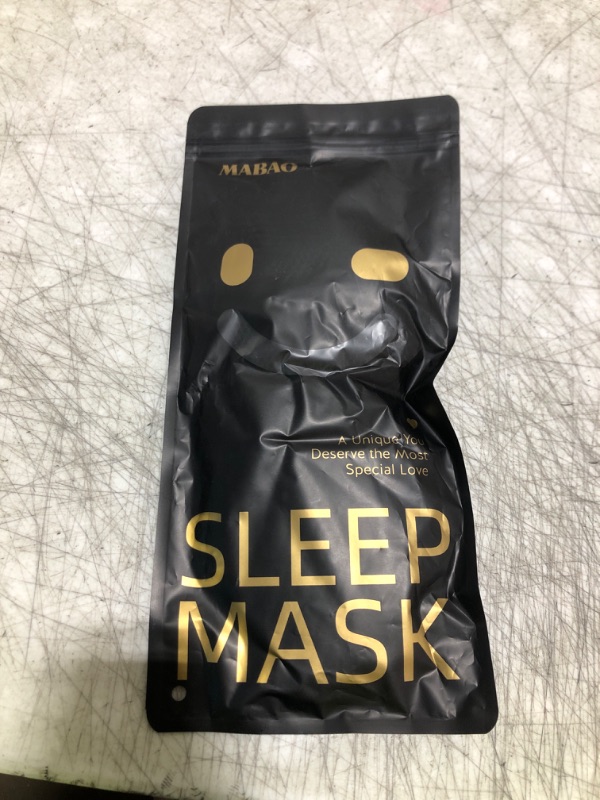 Photo 1 of MABAO Sleep Mask for Side Sleeper, Eye Mask for Sleeping Women Men, 3D Contoured Cup No Eye Pressure 100% Light Blocking Sleeping Mask with Adjustable Strap Night Blindfold Flight, Travel, Nap, Black