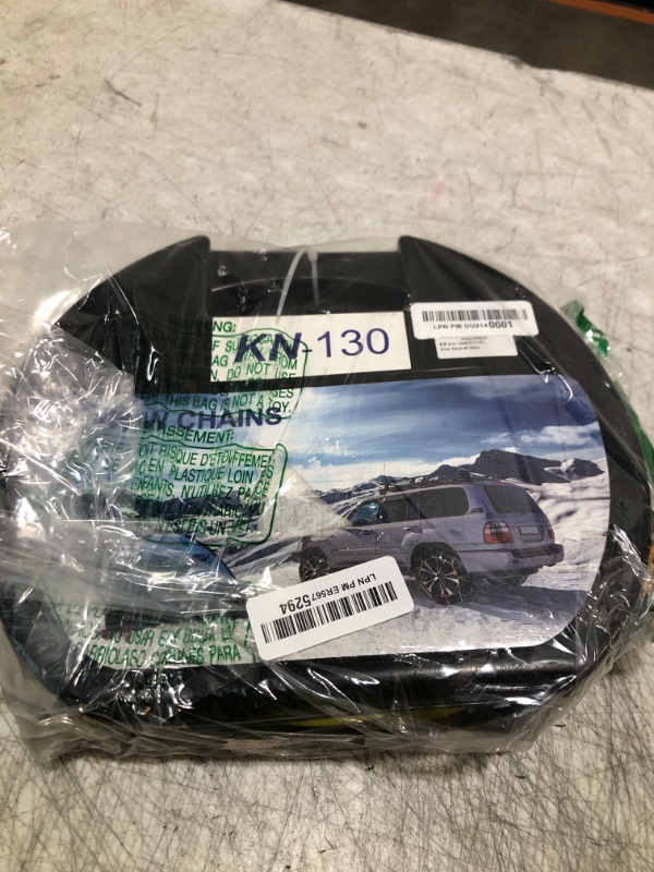 Photo 1 of 2 Packs Tire Chains Car Anti Slip Snow Chains for SUV/Truck/Car in Snow, Sand, Mud and Ice (KN130)