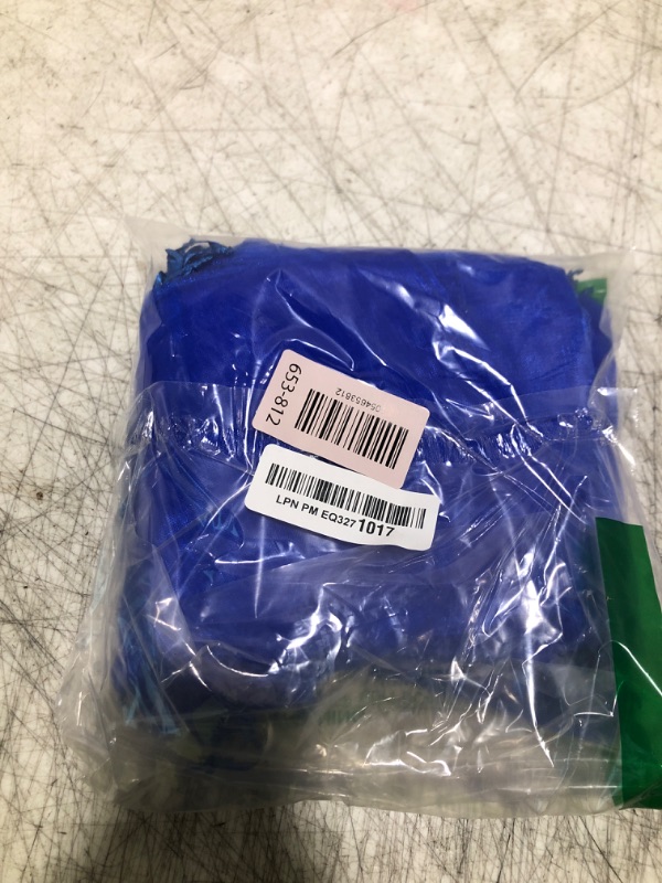 Photo 1 of Pimuza Pack of 100 5x7 inch Gift Wrap Bags Royal Blue, Organza Sheer Fabric Sturdy Material, Drawstring Organizer for Baby Shower Favor, Celebration, Church, Rose Petals, Cosmetic, Ring, Earring,Watch