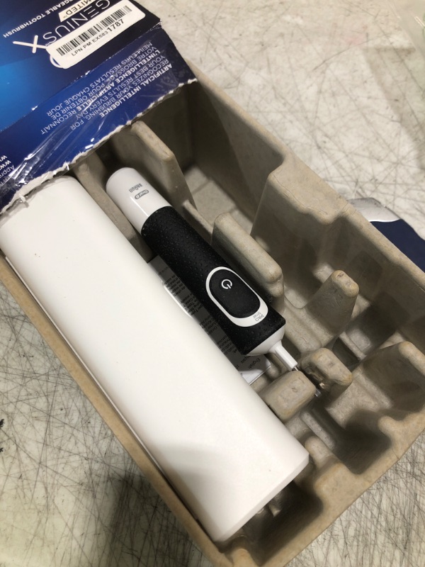 Photo 1 of Oral-B Genius X Limited Rechargeable Electric Toothbrush with 1 Replacement Brush Head, Travel Case, Midnight Black